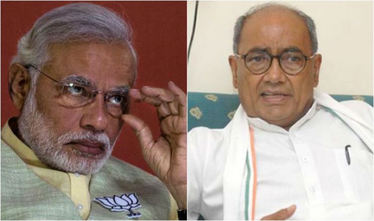 दिग्विजय का प्रधानमंत्री मोदी पर वार, चोरी पकड़ी गयी तो चौकीदार