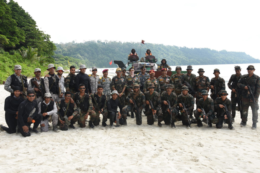 14 अक्टूबर से 18 अक्टूबर 2019 तक अंडमान और निकोबार द्वीप समूह रक्षा अभ्यास 2019 (डीएएनएक्स-19) का आयोजन