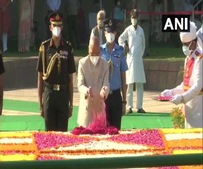 राष्ट्रपति रामनाथ कोविंद ने महात्मा गांधी और लाल बहादुर शास्त्री को किया याद, अर्पित की श्रद्धांजलि