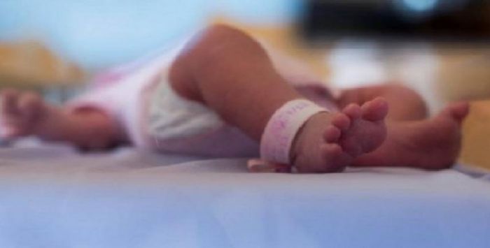The doctor cut the child's head during delivery