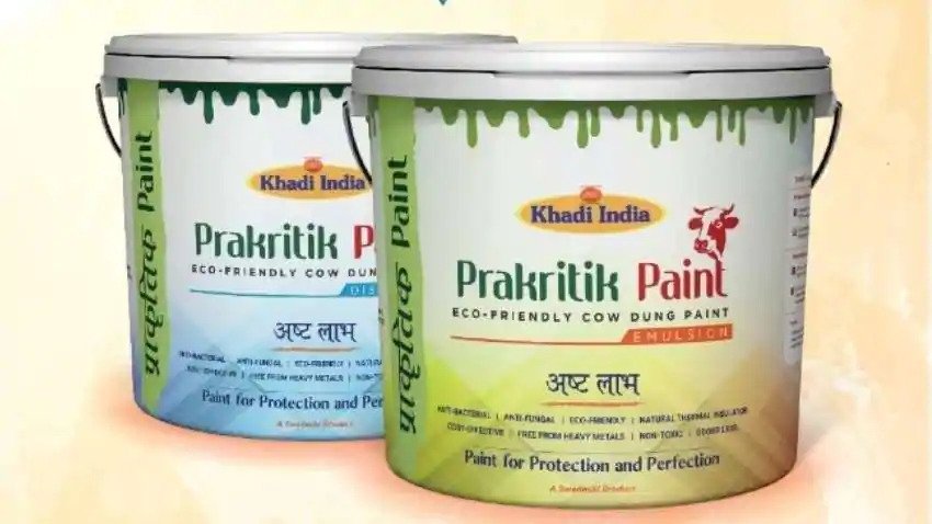 खादी इंडिया ने लॉन्च किया गाय के गोबर से बना पेंट, नुकसानदायक बैक्टीरिया को करता है निष्क्रिय Paint made from cow dung