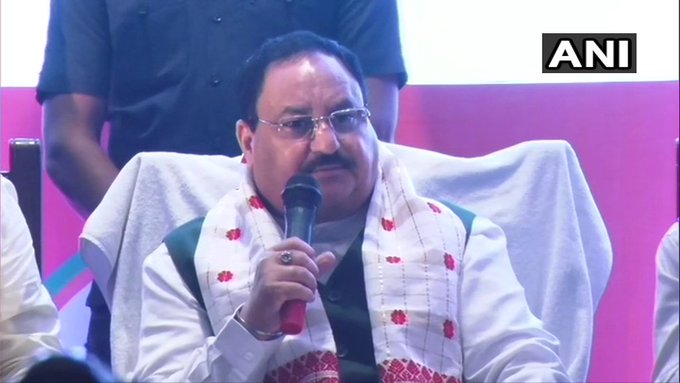 असम विधानसभा चुनाव: भाजपा के राष्ट्रीय अध्यक्ष जेपी नड्डा ने जारी किया पार्टी का घोषणापत्र BJP president JP Nadda has released the party's manifesto for the upcoming assembly elections in Assam. The BJP has taken 10 resolutions