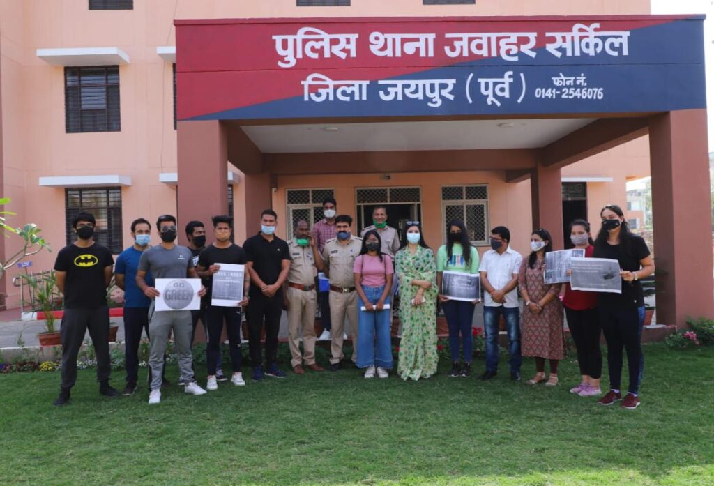 मान- द वैल्यू फाउंडेशन ने पावर फिट जिम के साथ “जवाहर सर्किल थाने” से की वृक्षारोपण की शुरुआत