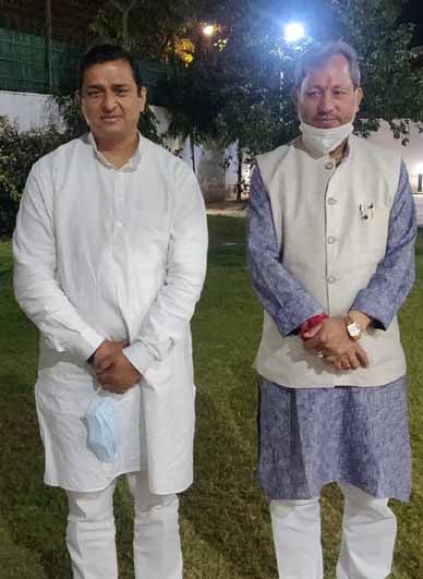 मुख्यमंत्री श्री तीरथ सिंह रावत ने नई दिल्ली में राज्यसभा सांसद श्री अनिल बलूनी से उनके आवास पर की भेंट Chief Minister Mr. Tirath Singh Rawat met Rajya Sabha MP Shri Anil Baluni at his residence in New Delhi. Chief Minister Mr. Rawat