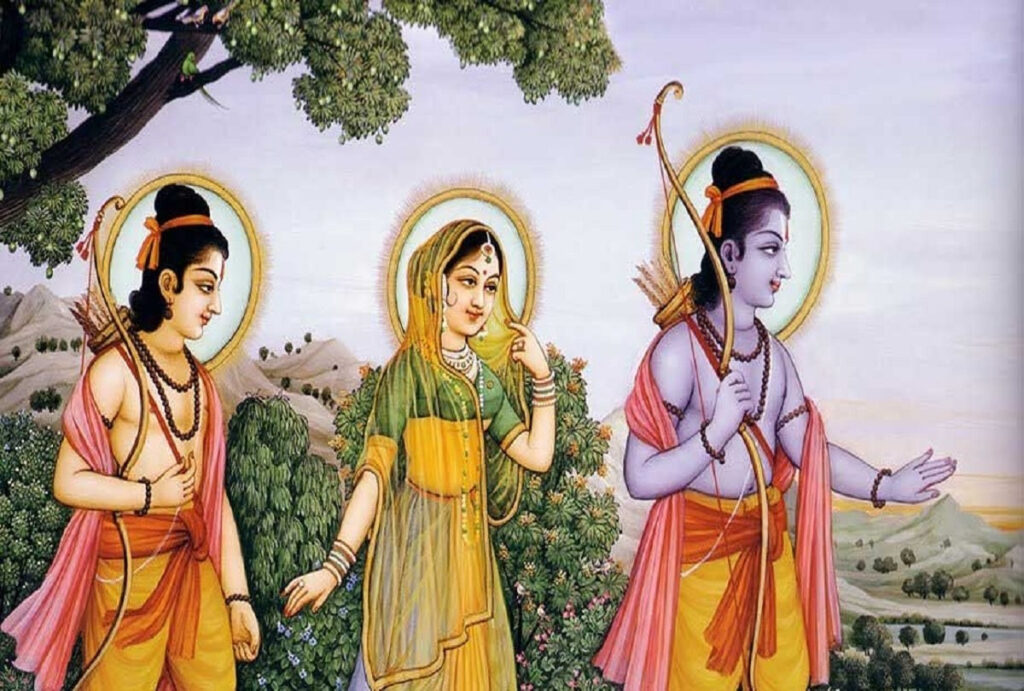“रामायण” महिलाओं के प्यार, त्याग और समर्पण की कहानी… Outside the door of Ayodhya where Bharat ji resides in Nandigram, there is a stone rock inside the same door