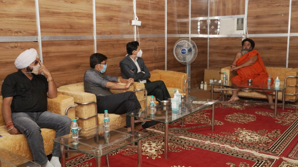 आगामी चैत्र पूर्णिमा के शाही स्नान के लिए किया विचार विमर्श Regarding the arrangements for the upcoming Chaitra Purnima Shahi Snan festival by IG Mela Shri Sajjay Gunjial and Meladhikari Shri Deepak Rawat, the officials of the big arena Shri Mahant Durgadas ji, Shri Mahant Maheshwar Das ji, Shri Mahant Advaitanand ji, Kothari Damodardas ji, Shri Vyas Muni Discussions were held with Shri Devendra Shastri, Nathmal ji, Kothari Jaswinder Singh ji, Naya Nisman from Secretary Shri Jagtar Muni ji.