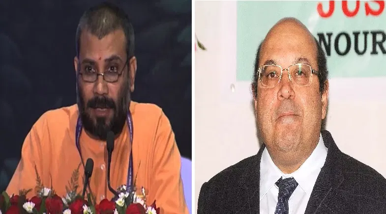 वर्ल्ड हिंदू फाउंडेशन के संस्थापक स्वामी विज्ञानानंद ने न्यायमूर्ति नरीमन को वैदिक ज्ञान पर खुली बहस के लिए दी चुनौती… During his address at the 26th Justice Sunanda Bhandare Memorial Lecture held on 16 April 2021 and pointing to Justice Rohinton Nariman's disagreeable and erroneous remarks on the Rig Veda, the founder of the Vishwa Hindu Parishad, Swami Vigyanananda, said that he was hurt by his comments about the Vedas. And angry.