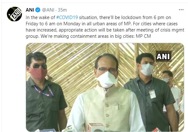 शिवराज सिंह चौहान ने प्रदेश में लगाया लॉकडाउन, जाने कब तक रहेंगी पाबंदियां
