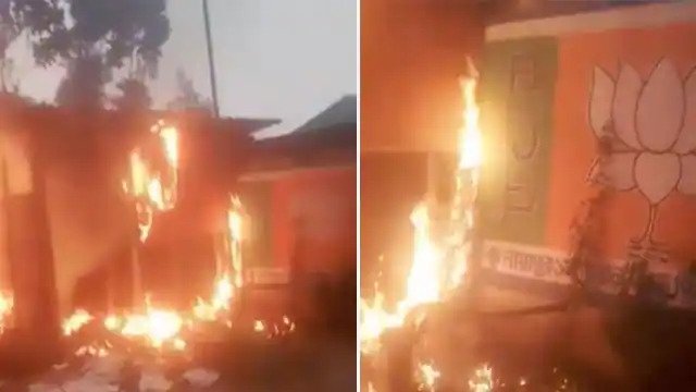 विधानसभा चुनाव परिणाम: जीत का कैसा जश्न.. विरोधी पार्टी का दफ्तर ही फूंक दिया, कोरोना का भी डर नही….