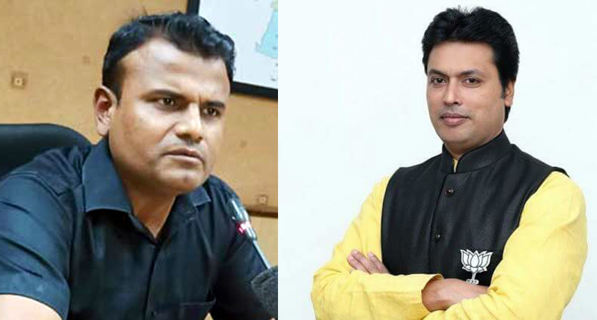 त्रिपुरा सीएम बिप्लब देब के प्रतिशोधात्मक राजनीति के चक्रव्यूह में फंसें बेचारे डीएम शैलेश यादव…