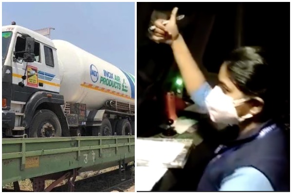 छोटी- छोटी बातों पर राजनीति करने वालों के लिए मुंह पर तमाचा देती ये महिलाए, जमशेदपुर से 120 टन ऑक्सीजन लेकर पहुंची बेंगलुरु The women of the country are a slap for those who do politics about every minor problem in the country. It is said that when