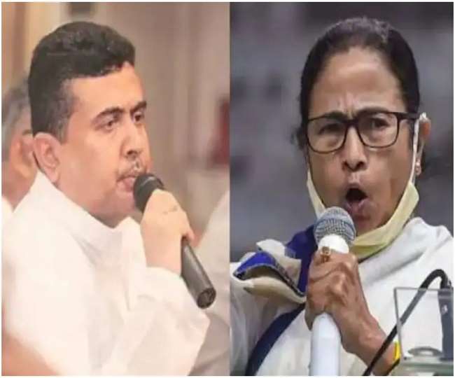 पश्चिम बंगाल विधानसभा चुनाव: नंदीग्राम में ममता बनर्जी आगे, शुभेंदु अधिकारी 2331 वोटों से पीछे