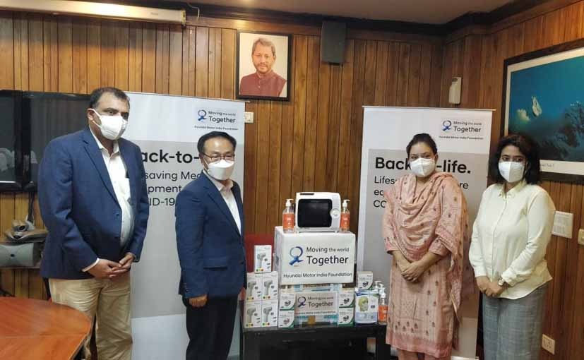 हुंडई मोटर इंडिया फाउंडेशन (एचएमआईएफ) ने उत्तराखण्ड की अपर स्थानिक आयुक्त श्रीमती ईला गिरी को भेंट किए कोविड-19 राहत सामग्री