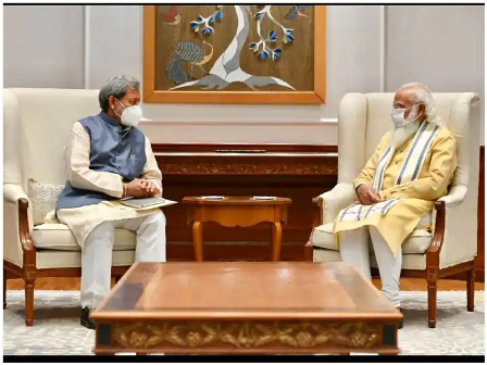 मुख्यमंत्री श्री तीरथ सिंह रावत ने नई दिल्ली में प्रधानमंत्री नरेन्द्र मोदी से की मुलाकात, वैक्सीनेशन को लेकर हुई चर्चा The Chief Minister, Shri Tirath Singh Rawat called on the Prime Minister, Shri Narendra Modi, in New Delhi on Monday. In a meeting that lasted for half an hour, the Chief Minister expressed his gratitude to the Prime Minister for providing free corona vaccination to all Indians above the age of 18 years in the country.