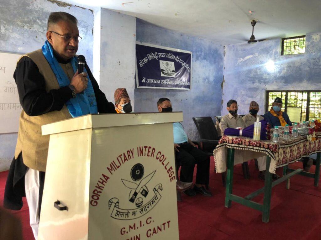 जल्द ही नवीनीकृत होगी गोरखा मिलिट्री इंटर कॉलेज की लीज: कैबिनेट मंत्री गणेश जोशी