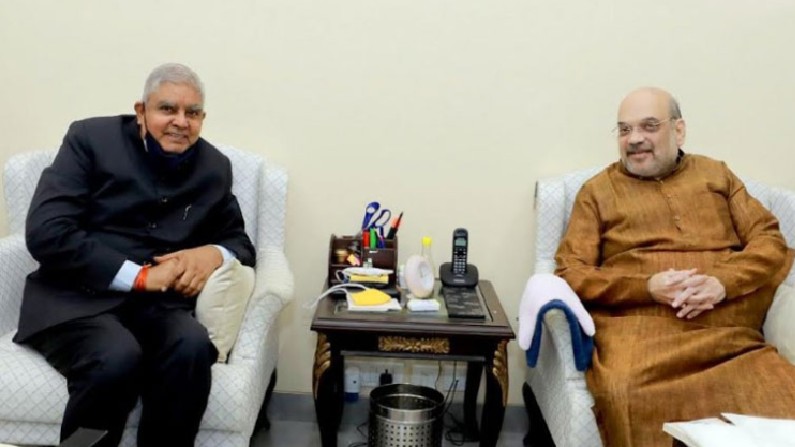 पश्चिम बंगाल के राज्यपाल जगदीप धनखड़ ने गृह मंत्री अमित शाह से की मुलाकात