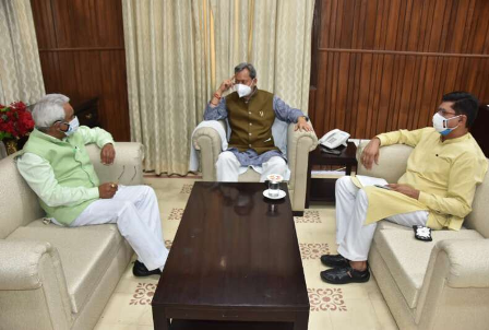 बाजार खोलने की मांग को लेकर सीएम से मिले कौशिक BJP State President Shri Madan Kaushik met the Chief Minister and demanded to open the market in view of the decrease in the cases of Corona in the state and the demand of the traders.