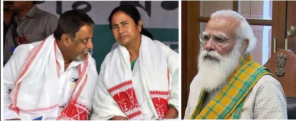 मुकुल रॉय ने की घर वापसी, बेटे शुभ्रांशु के साथ भाजपा छोड़ टीएमसी में शामिल हुए नेता In Bengal, BJP's big leader and National Vice President Mukul Roy has returned home today, that is, the leader has left the BJP and joined