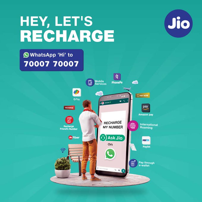 अब जियो यूजर्स व्हाट्सएपसे भी कर सकेंगें रिचार्ज, जाने कैसे Reliance Jio recently introduced the WhatsApp voice call feature for its Jio Phone. With the help of which users can make WhatsApp calling