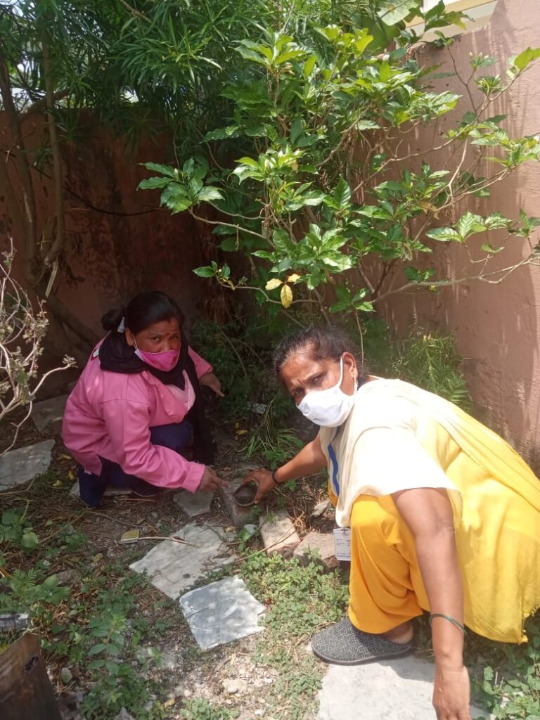 डेंगू का लार्वा पनपने की सम्भावित जगहों पर कीटनाशक छिड़काव तथा जन-जागरूकता अभियान चलाया गया