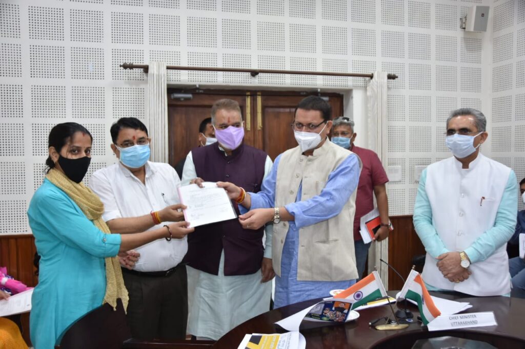 Mussoorie Dehradun Development Authority under Pradhan Mantri Awas Yojana Urban at Chief Minister's Camp Office.
