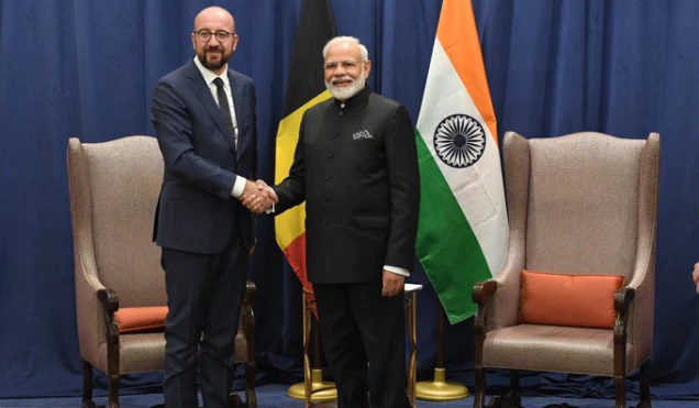 प्रधानमंत्री श्री नरेन्द्र मोदी और यूरोपीय परिषद के अध्यक्ष चार्ल्स मिशेल से टेलिफोन पर की बातचीत