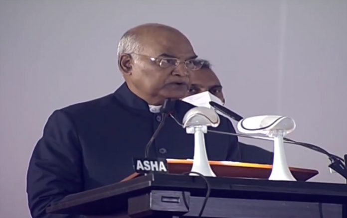 राष्ट्रपति कोविंद ने उत्तर प्रदेश राष्ट्रीय विधि विश्वविद्यालय और इलाहाबाद उच्च न्यायालय के नए भवन परिसर की रखी आधारशिला President Ram Nath Kovind said that if we have to achieve the inclusive ideals of our Constitution, then there is a need to increase the role