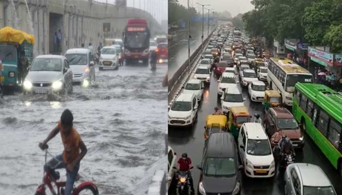 दिल्ली एनसीआर में तेज बारिश से लगी जाम, इन राज्यों में भी तेज से वर्षा के कारण हाल बेहाल
