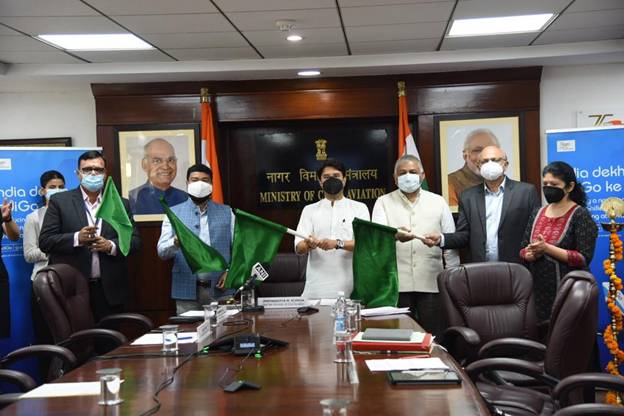Union Minister of Civil Aviation, Shri Jyotiraditya M. Scindia, MoS, Ministry of Civil Aviation, General Dr. VK Singh (Retd.), MoS, Ministry