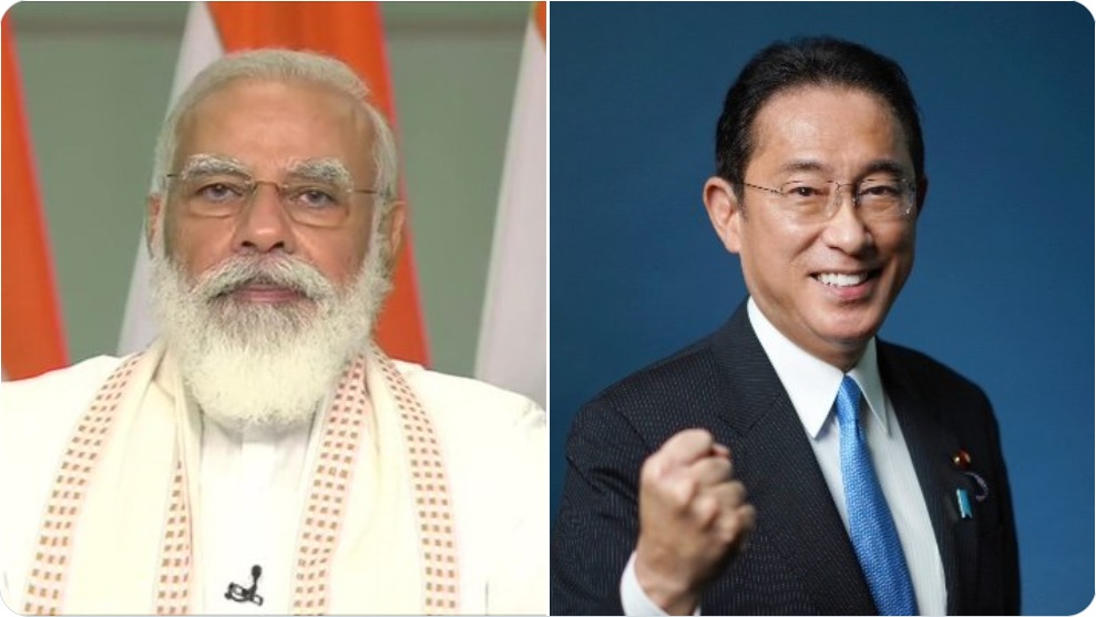 प्रधानमंत्री नरेन्द्र मोदी ने जापान के प्रधानमंत्री महामहिम फुमियो किशिदा से टेलीफोन पर की बातचीत The Prime Minister, Shri Narendra Modi, had a telephonic conversation with the Prime Minister of Japan, H.E. Fumio Kishida, today.