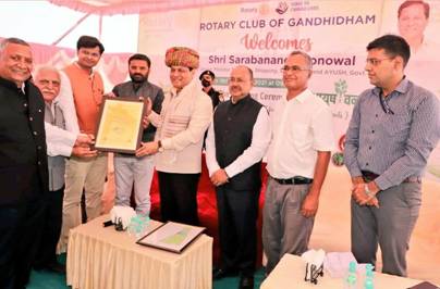 केन्द्रीय आयुष मंत्री सर्बानंद सोनोवाल ने गांधीधाम में आयुष वन का किया उद्घाटन
