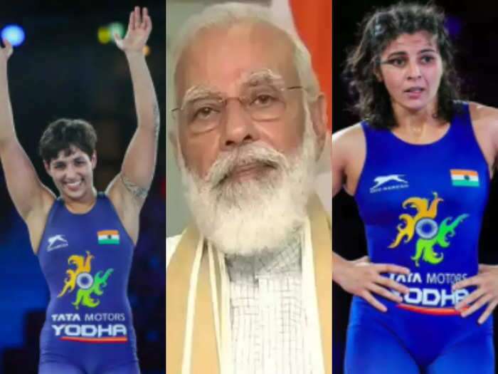 प्रधानमंत्री मोदी ने विश्व कुश्ती चैंपियनशिप 2021 में पदक जीतने पर अंशु मलिक और सरिता मोर को दी बधाई The Prime Minister, Shri Narendra Modi has congratulated Anshu Malik for winning a silver medal and Sarita Mor for winning a bronze