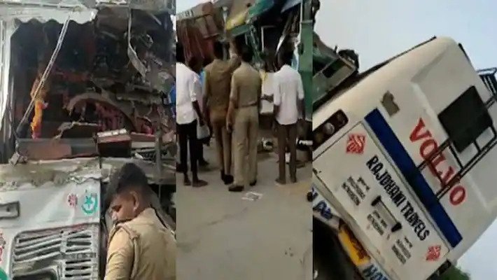 उत्तर प्रदेश के बाराबंकी में दर्दनाक हादसा, ट्रक और बस की भिड़ंत में 9 लोगों की मौत