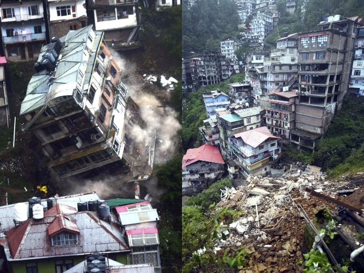 शिमला में बारिश ने मचाया कोहराम, भूस्खलन के कारण बहुमंजिला इमारत ढही