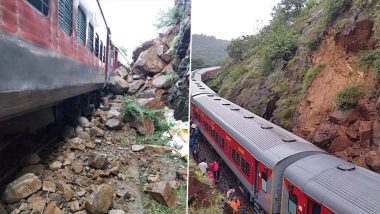 बड़ा हादसा होने से टला, कन्नूर-बेंगलुरु एक्सप्रेस पर पहाड़ से गिरे बड़े-बड़े पत्थर, पटरी से उतरी ट्रेन