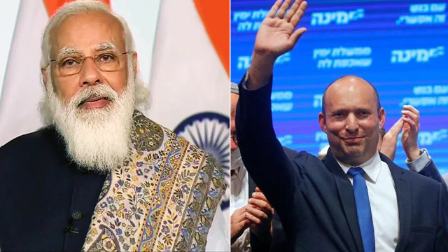 प्रधानमंत्री नरेन्द्र मोदी ने इजरायल के प्रधानमंत्री को दीवाली की बधाई के लिये दिया धन्यवाद