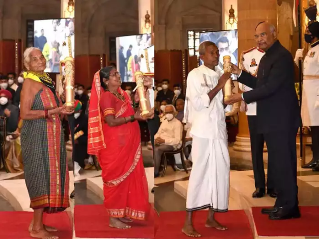 राष्ट्रपति भवन के लाल कालीन पर नंगे पैर पहुंचे , ये अपने असली हीरो कौन हैं?