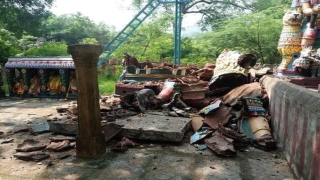एक ही गांव में लगातार तीसरी बार मंदिर में तोड़फोड़, लेकिन टीएनएचआरसीई की आंखें बन्द
