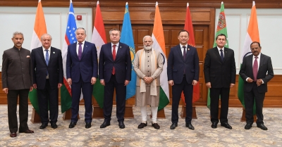 प्रधानमंत्री नरेन्द्र मोदी से मध्य एशियाई देशों के विदेश मंत्रियों ने की मुलाकात