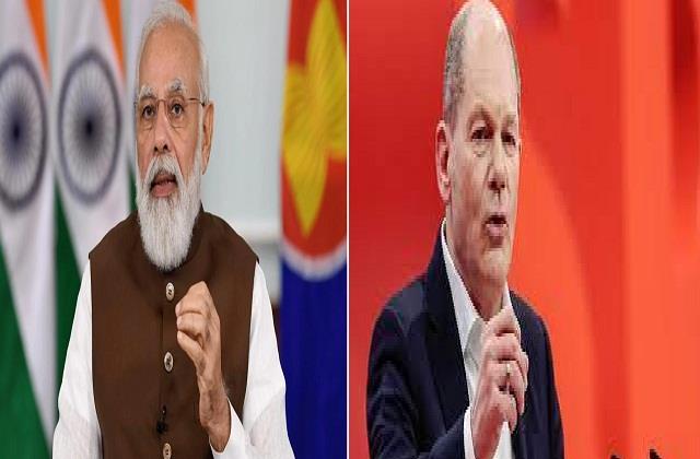प्रधानमंत्री नरेन्द्र मोदी ने जर्मनी के चांसलर ओलाफ शोल्ज से फोन पर बातचीत कर दी बधाई The Prime Minister, Shri Narendra Modi, had a phone conversation with the Chancellor of Germany, His Excellency Olaf Scholz, on Wednesday.