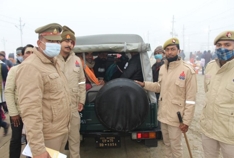 उत्तर प्रदेश के प्रयागराज में कोरोना का कहर, माघ मेला ड्यूटी में सात पुलिसकर्मी कोरोना संक्रमित Seven policemen who came for Magh Mela duty in Prayagraj, Uttar Pradesh have been found corona infected. Rajeev Narayan Mishra,