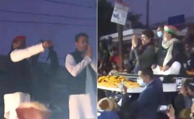राह में मुलाकात पर अखिलेश ने किया ‘दुआ सलाम’ तो प्रियंका ने ‘राम-राम’ से दिया जवाब After the elections, Priyanka Gandhi, who had announced support to the Samajwadi Party if needed, had a face-off with Akhilesh-Jayant during