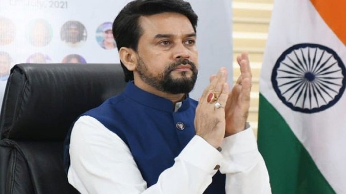 अनुराग ठाकुर और एथलीटों ने प्रतिभागियों का बढ़ाया उत्साह Union Minister for Youth Affairs and Sports Anurag Thakur along with eminent athletes participated in the State Level First Fit India