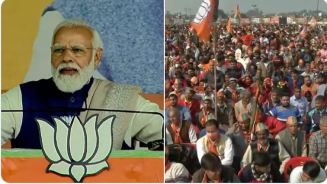 सहारनपुर में बोले मोदी, उप्र को दंगा मुक्त रखने वाले को दें वोट Prime Minister Narendra Modi, who reached Saharanpur, attacked the opposition fiercely. PM Modi said that familyism used to run in