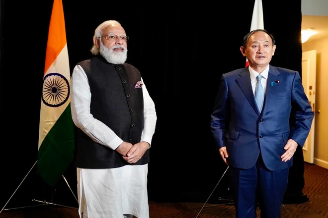 प्रधानमंत्री नरेन्द्र मोदी की जापान के प्रधानमंत्री के साथ बैठक