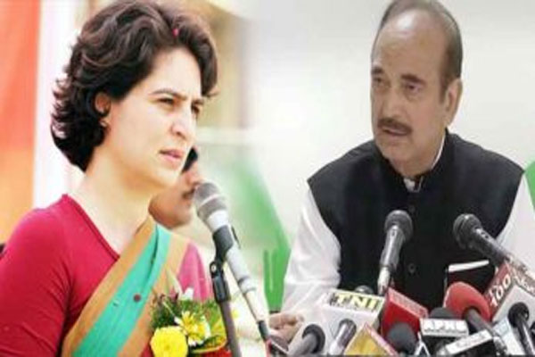 राजस्थान से गुलाम नबी आजाद और कर्नाटक से प्रिंयका गांधी जाएंगे राज्यसभा
