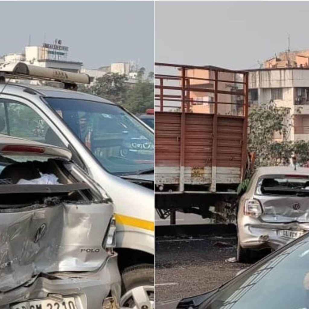 महाराष्ट्र में दर्दनाक सड़क हादसा, तेज रफ्तार कार खड़े कंटेनर ट्रक की भीडंत में एक ही परिवार के 5 लोगों की मौत