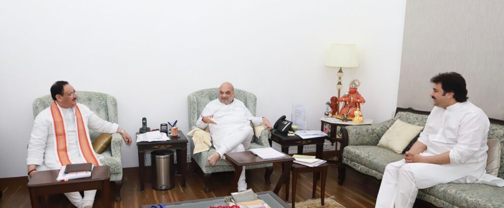 कुलदीप बिश्नोई ने दिल्ली में होम मिनिस्टर अमित शाह और भाजपा प्रमुख नड्डा से की मुलाकात