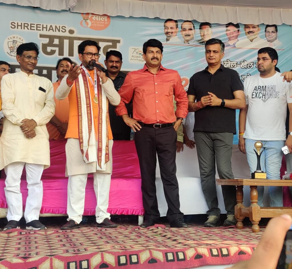 सांसद बनने के बाद पहली बार दिल्ली पहुँचे दिनेश लाल यादव, खेल महोत्सव में किया बड़ा ऐलान