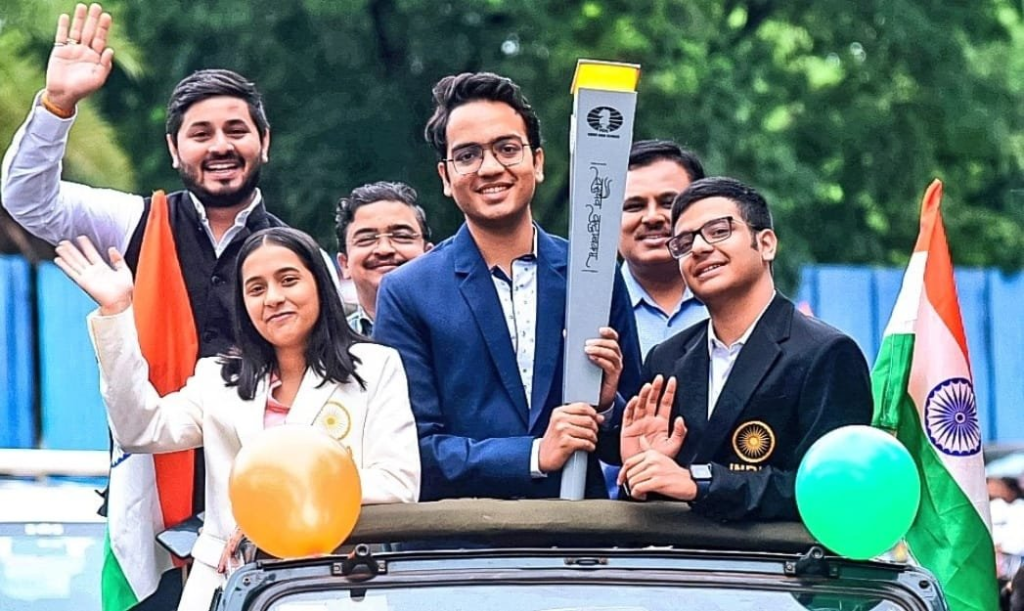 महाराष्ट्र के ग्रैंड मास्टर्स पूरे राज्य में लेकर चले मशाल, शतरंज ओलंपियाड मशाल रिले का भव्य स्वागत